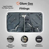Glam Gas (Food book E3) Steel Pan Supports Easy Clean (Natural Gas LPG) Brand Warranty